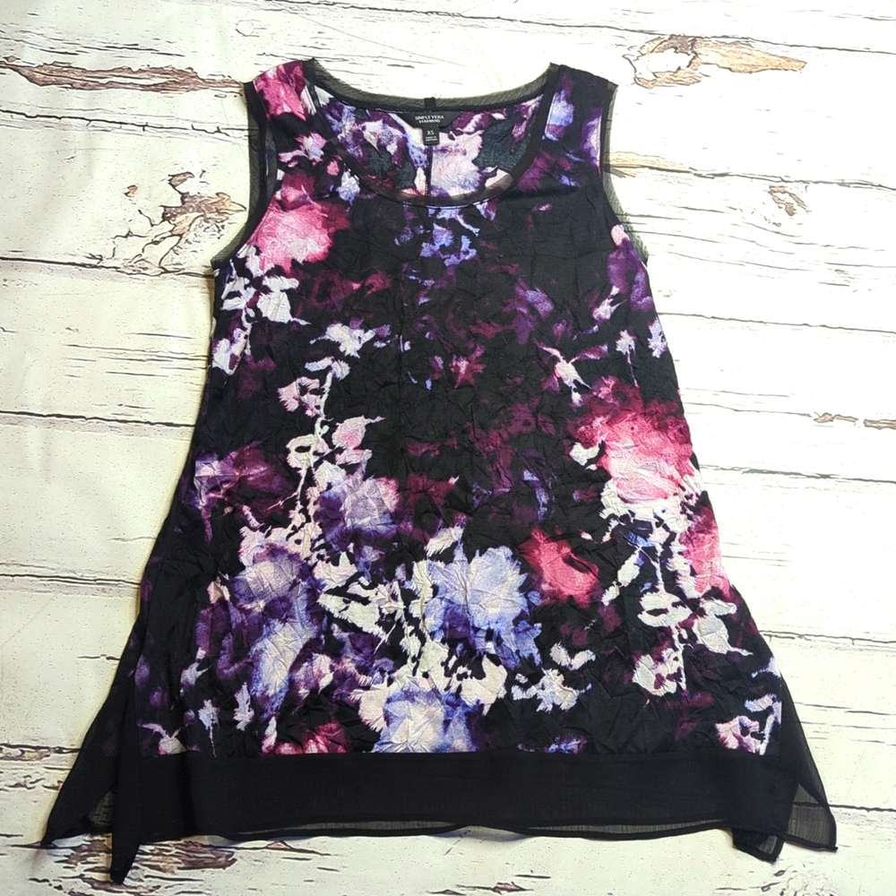 Simply Vera Floral Sleeveless Top XS